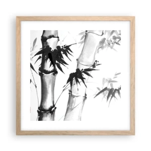 Plagát v ráme zo svetlého duba - Blízky záber na orient - 40x40 cm