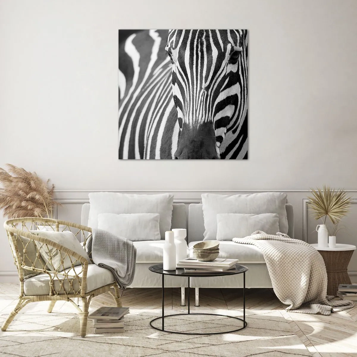 Obraz na skle - Svet je čierno-biely - 40x40 cm