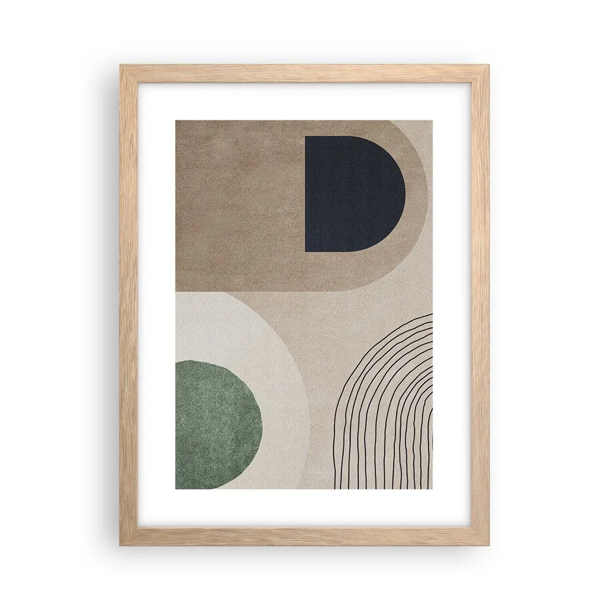 Plagát v ráme zo svetlého duba - Nežnosť oválu - 30x40 cm