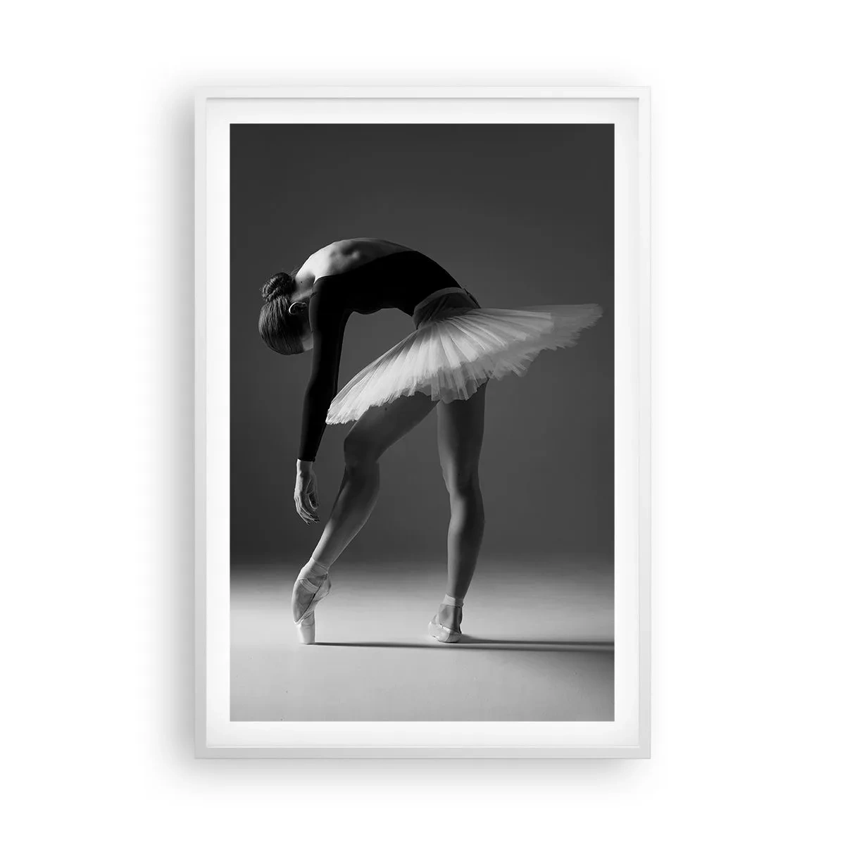 Plagát v bielom ráme - Bella ballerina - 61x91 cm