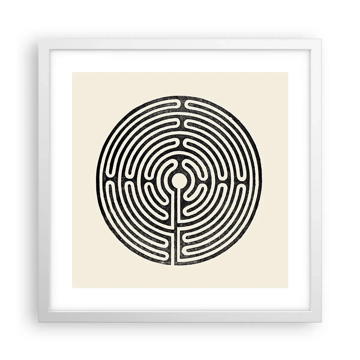 Plagát v bielom ráme - Tajomný poriadok - 40x40 cm