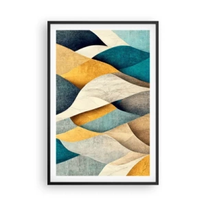 Plagát v čiernom ráme - Rytmus a vlnenie - 61x91 cm