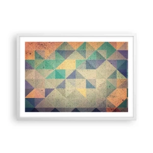 Plagát v bielom ráme - Republika trojuholníkov - 70x50 cm