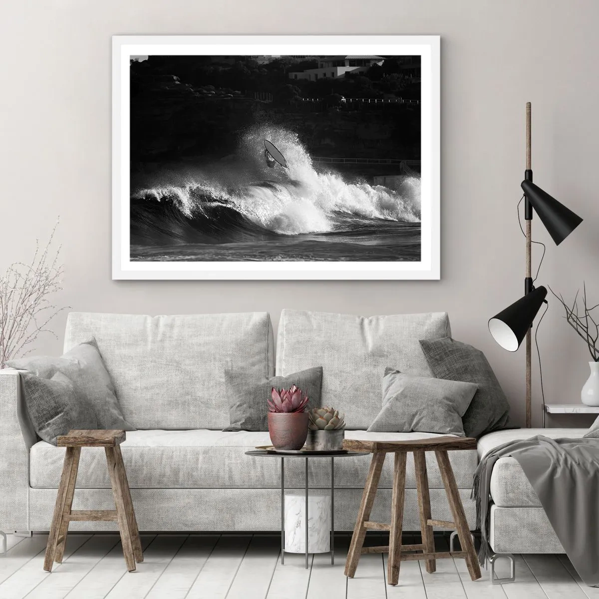 Plagát v bielom ráme - Výzva prijatá! - 100x70 cm