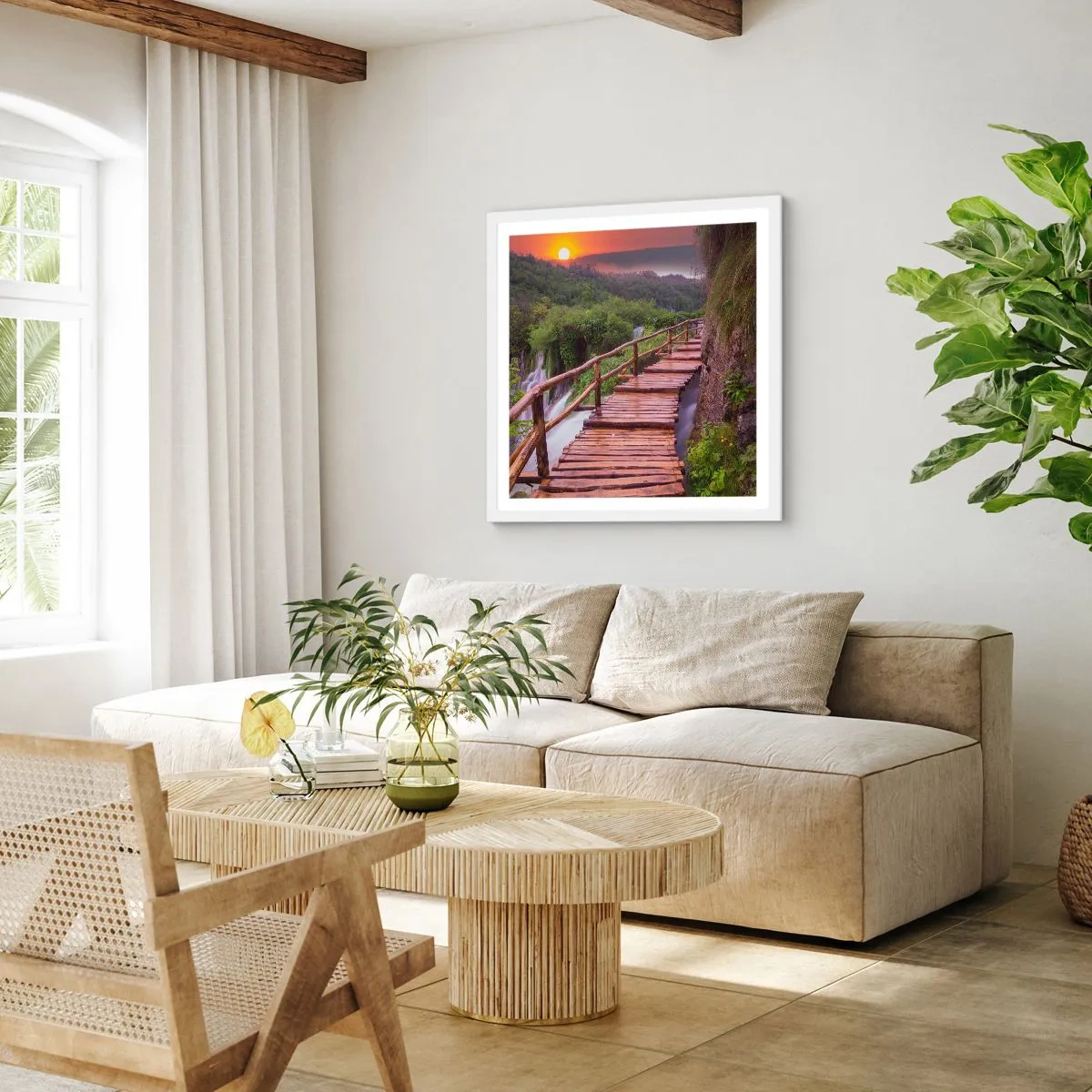 Plagát v bielom ráme - Neuveriteľná krása - 60x60 cm