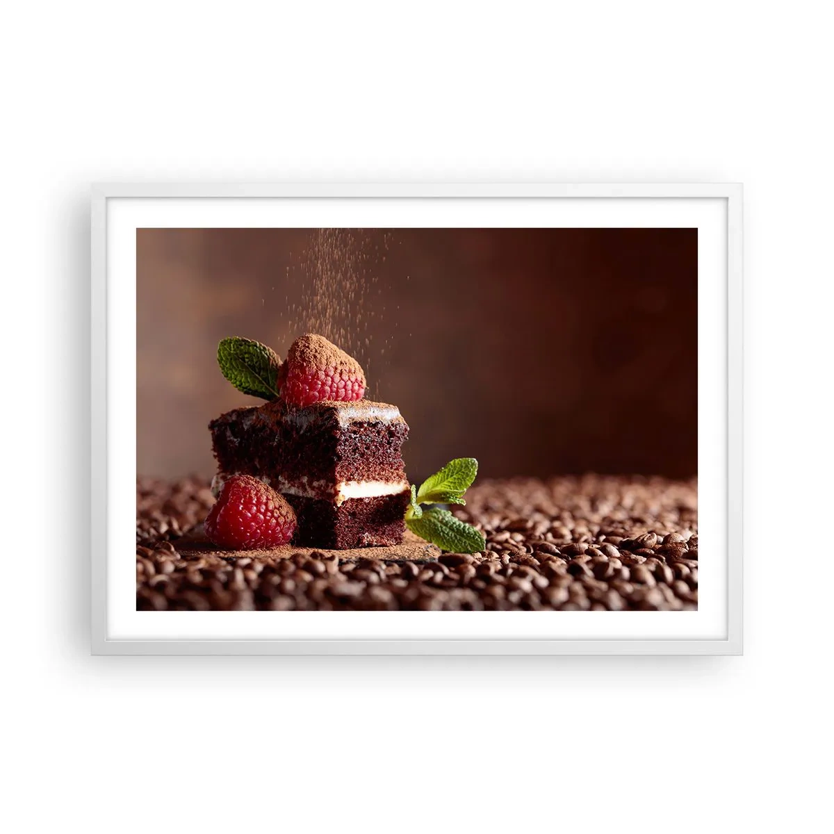 Plagát v bielom ráme - Život je sladký - 70x50 cm