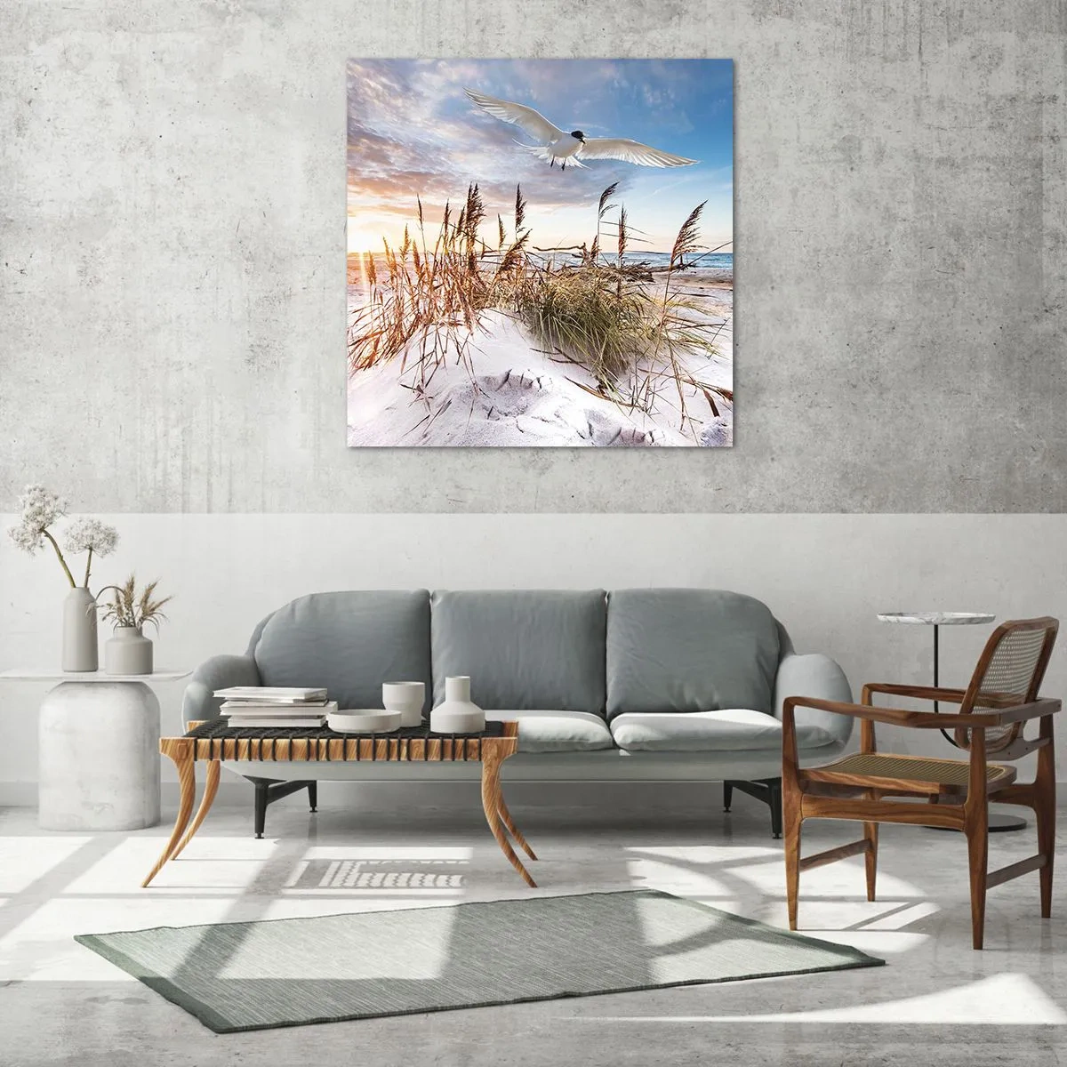 Obraz na skle - Vietor od mora - 60x60 cm