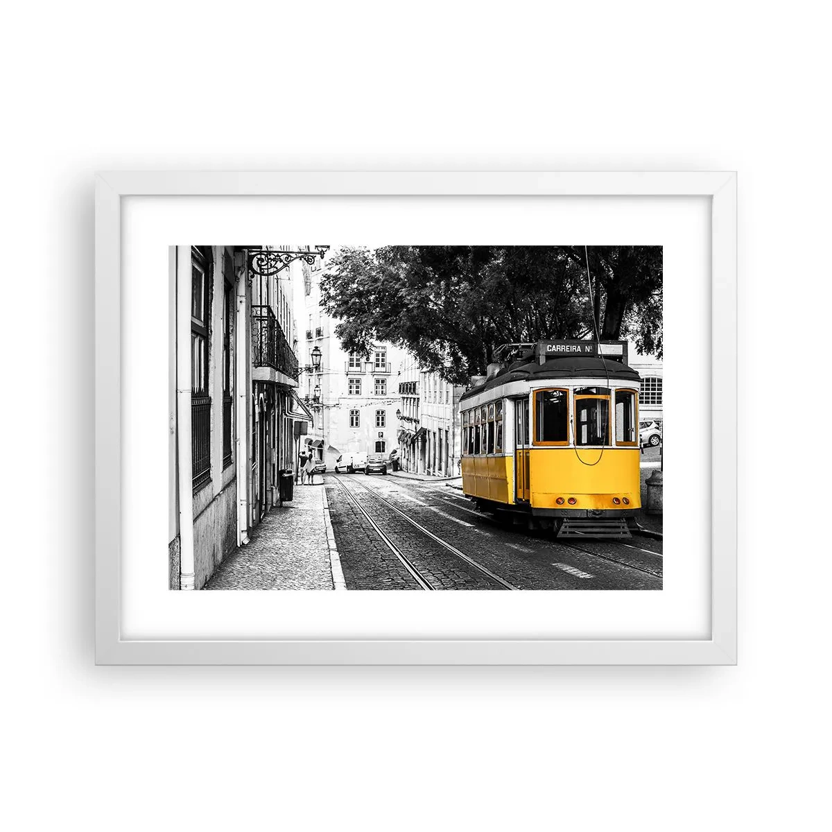 Plagát v bielom ráme - Fado v pozadí - 40x30 cm