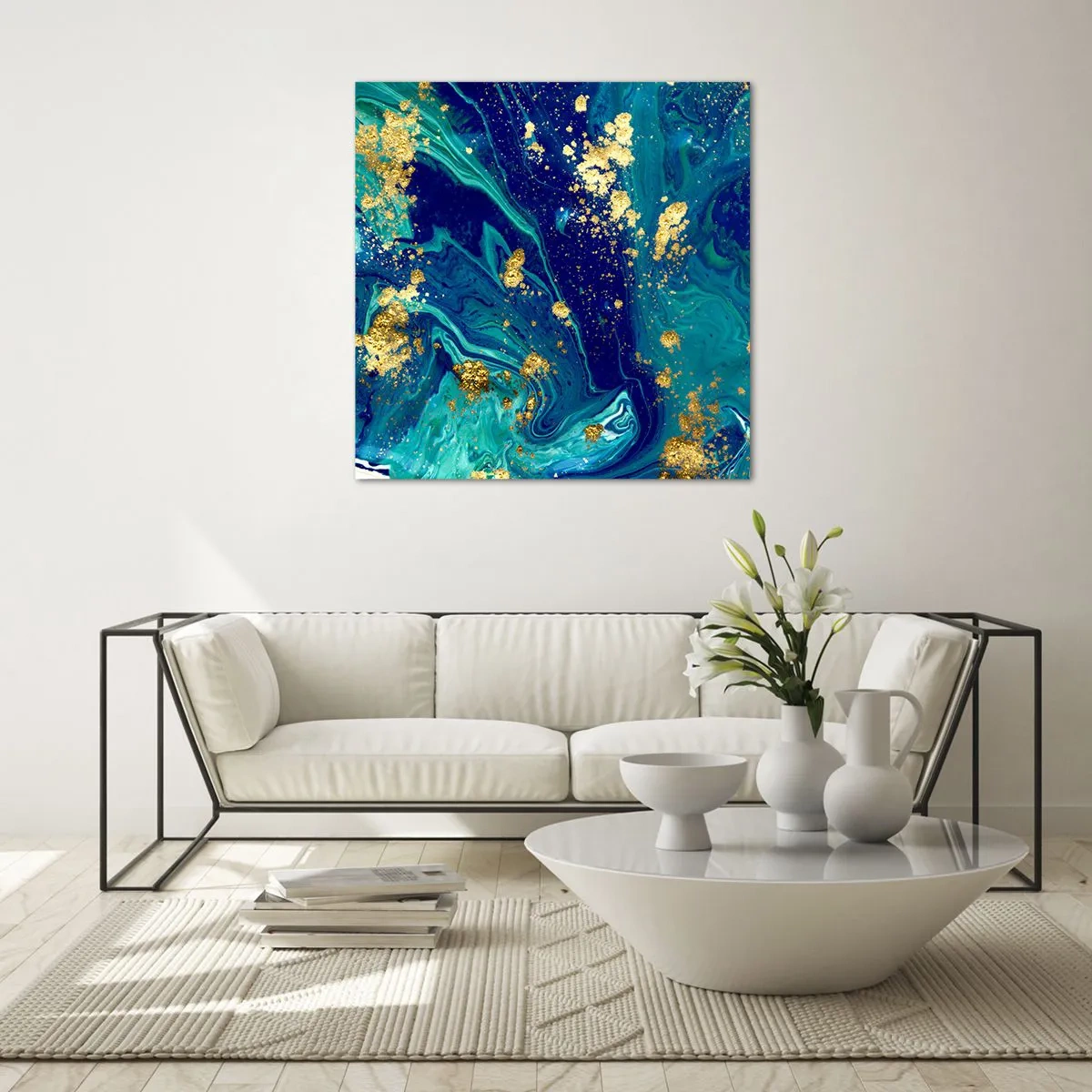 Obraz na skle - Plátky slnka  - 70x70 cm