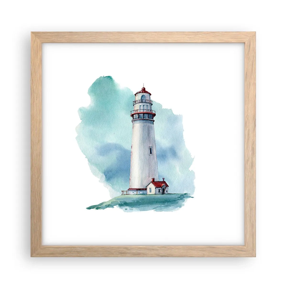 Plagát v ráme zo svetlého duba - Nežná sestra blankytu - 30x30 cm