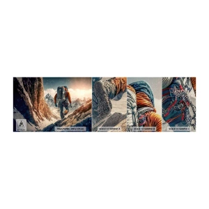 Vzorka fototapety Premium Canvas - Osamelý bojovník - Alpy, Lezenie, hory - 100x30 cm