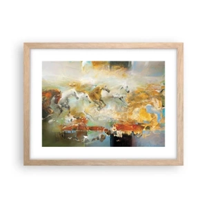 Plagát v ráme zo svetlého duba - Cvála svetlom - 40x30 cm