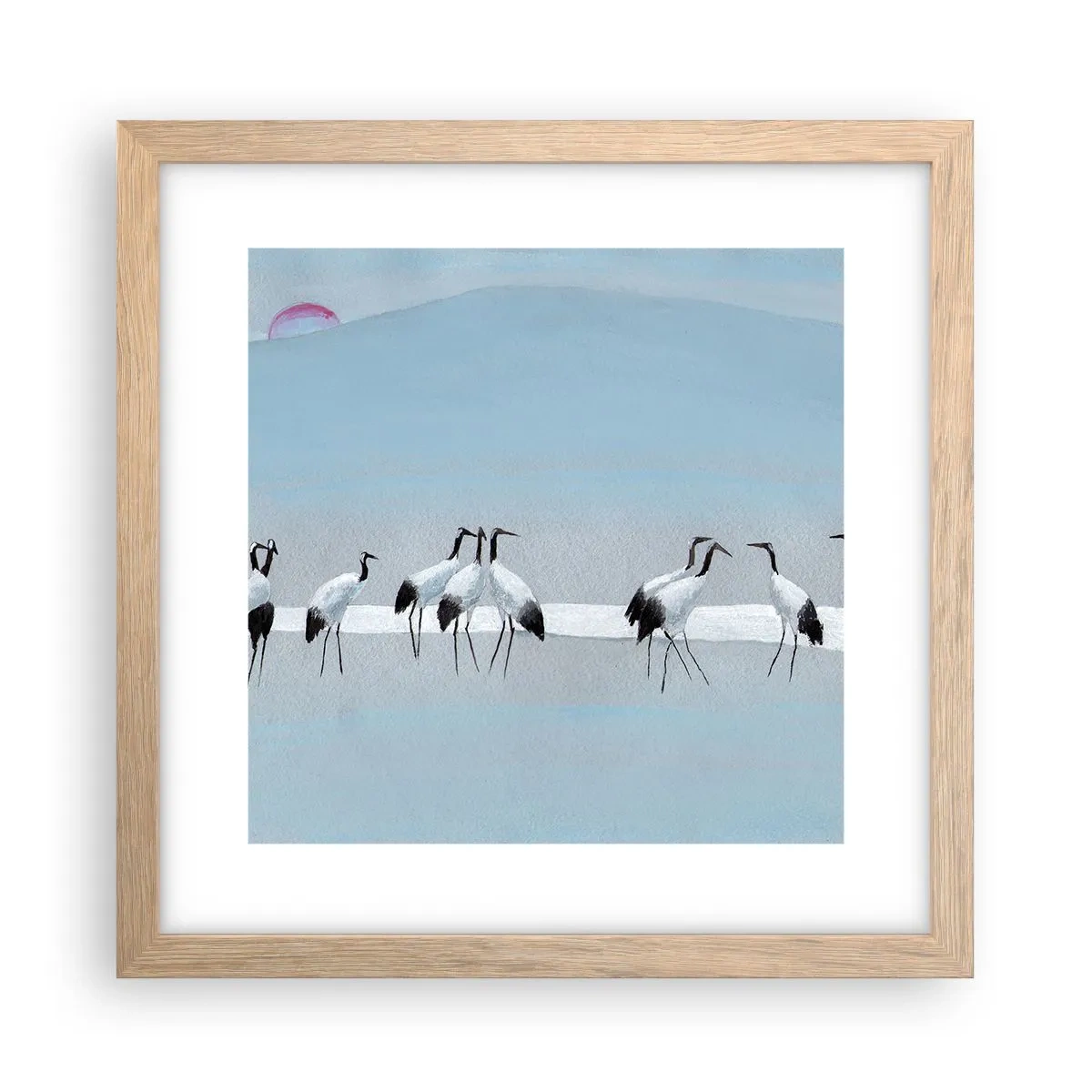 Plagát v ráme zo svetlého duba - Po horúcom dni - 30x30 cm