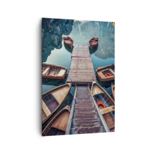 Obraz na plátne - Čakám v prístave - 70x100 cm