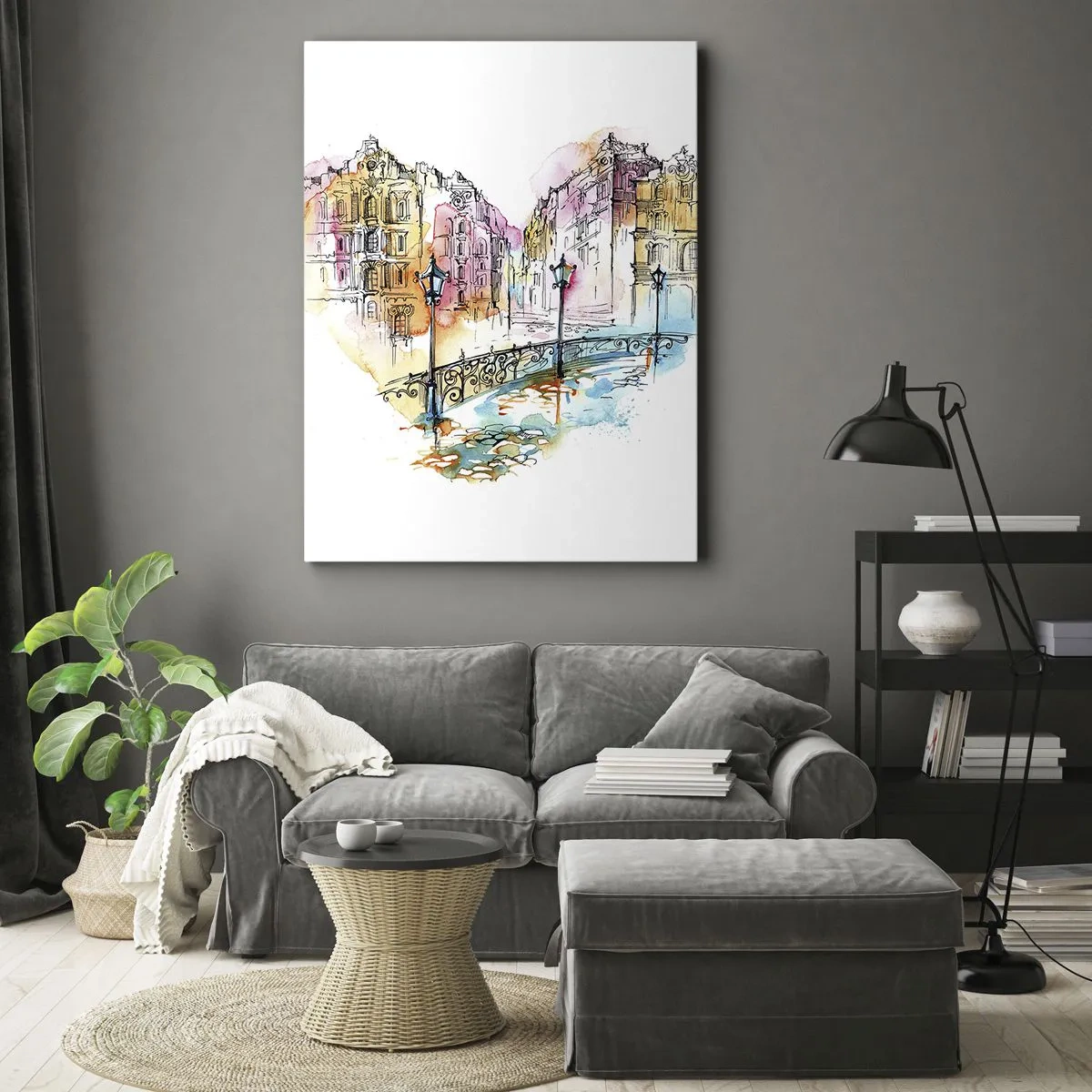 Obraz na plátne - Srdce mesta - 45x80 cm