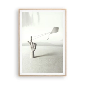 Plagát v ráme zo svetlého duba - Výzva - 70x100 cm