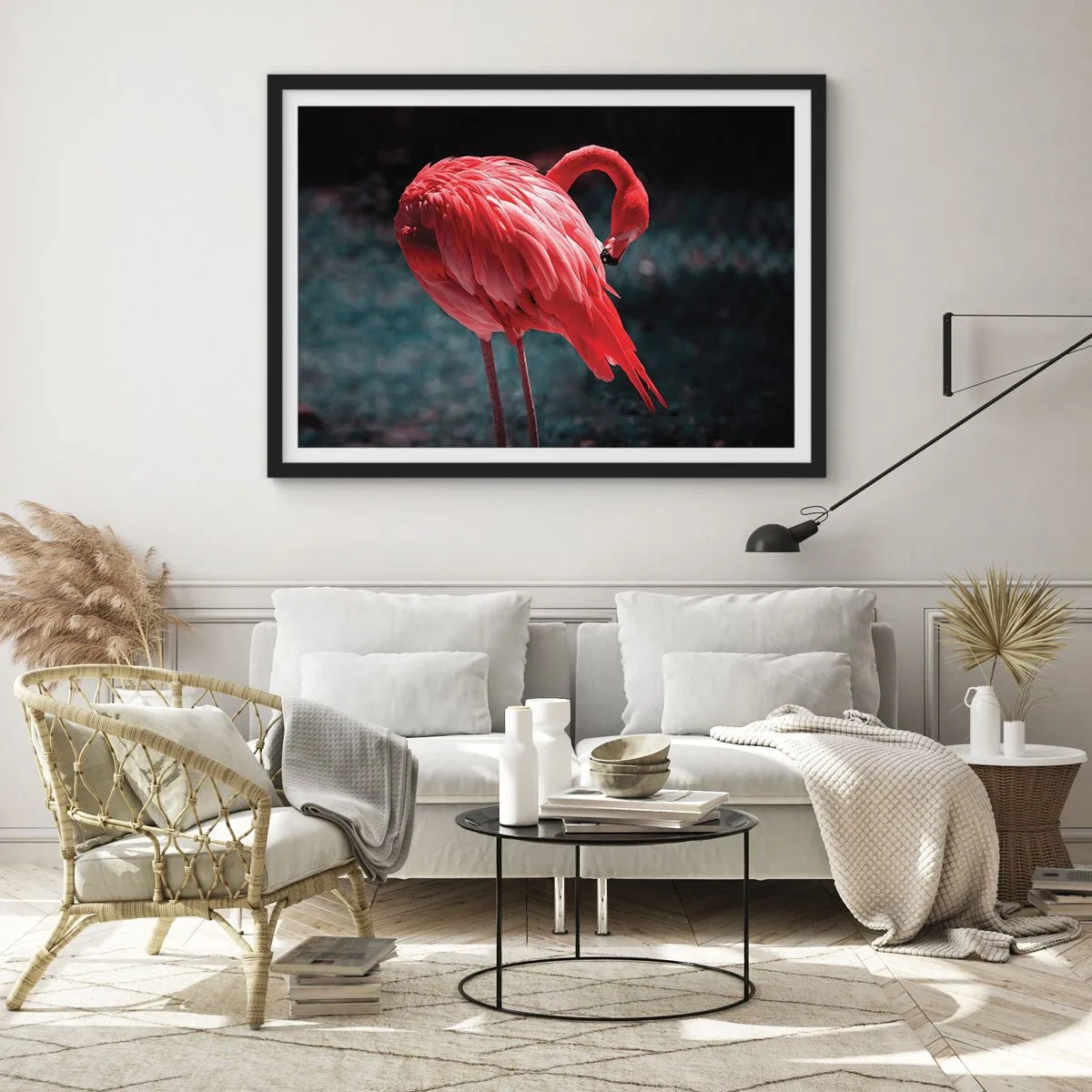 Plagát v čiernom ráme - Karmínová báseň prírody - 100x70 cm