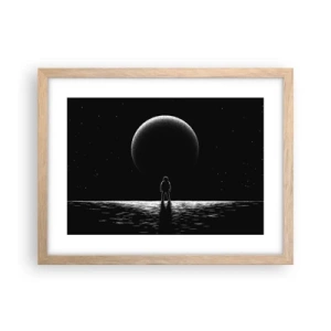Plagát v ráme zo svetlého duba - Tvári v tvár - 40x30 cm