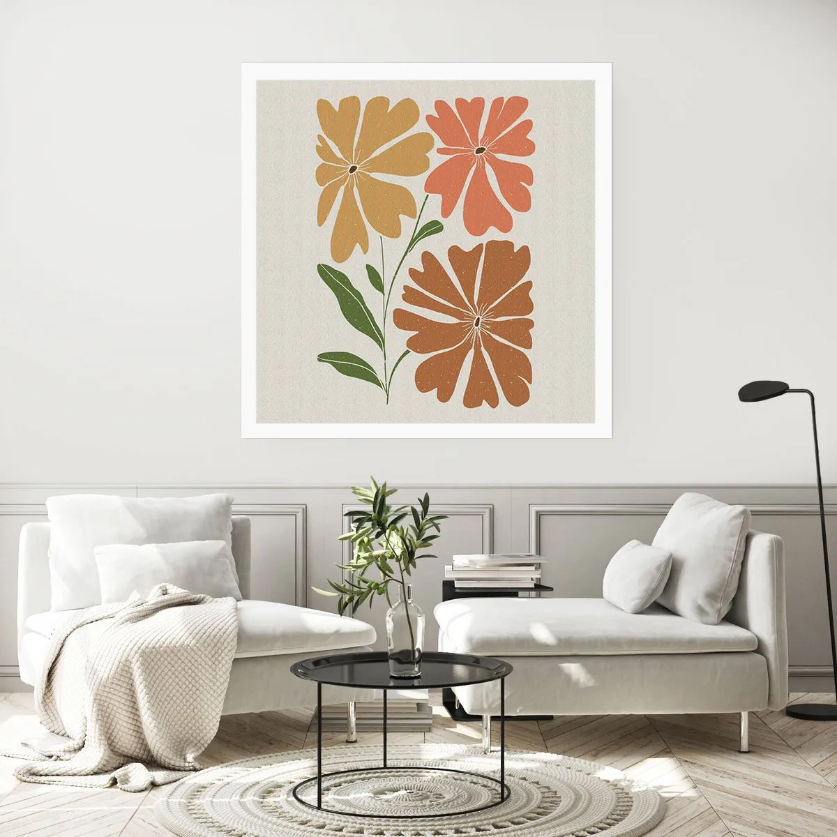 Plagát - Príroda a geometria - 50x50 cm