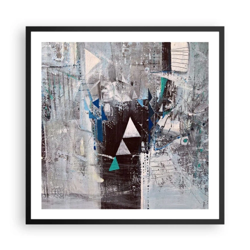 Plagát v čiernom ráme - Prednostné poradie trojuholníkov - 60x60 cm