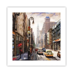 Plagát - New York – farebný aj v daždi - 40x40 cm