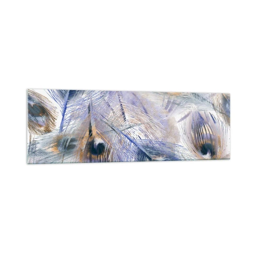 Obraz na skle - Kompozícia pávieho oka - 160x50 cm
