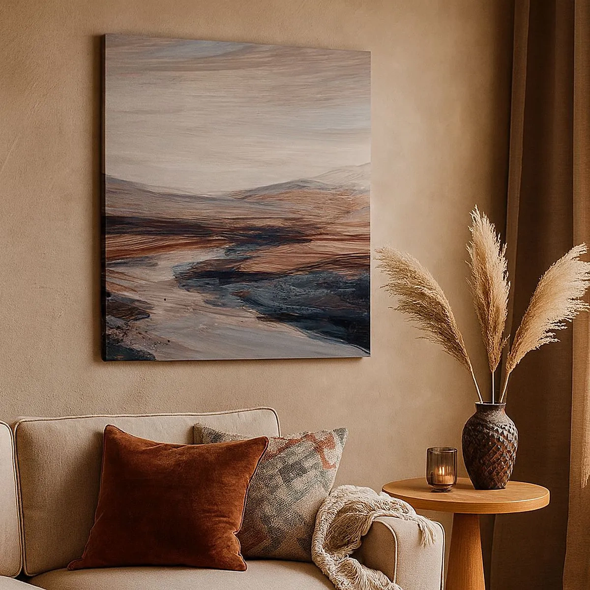 Obraz na plátne -  Pokojné údolie - 30x30 cm