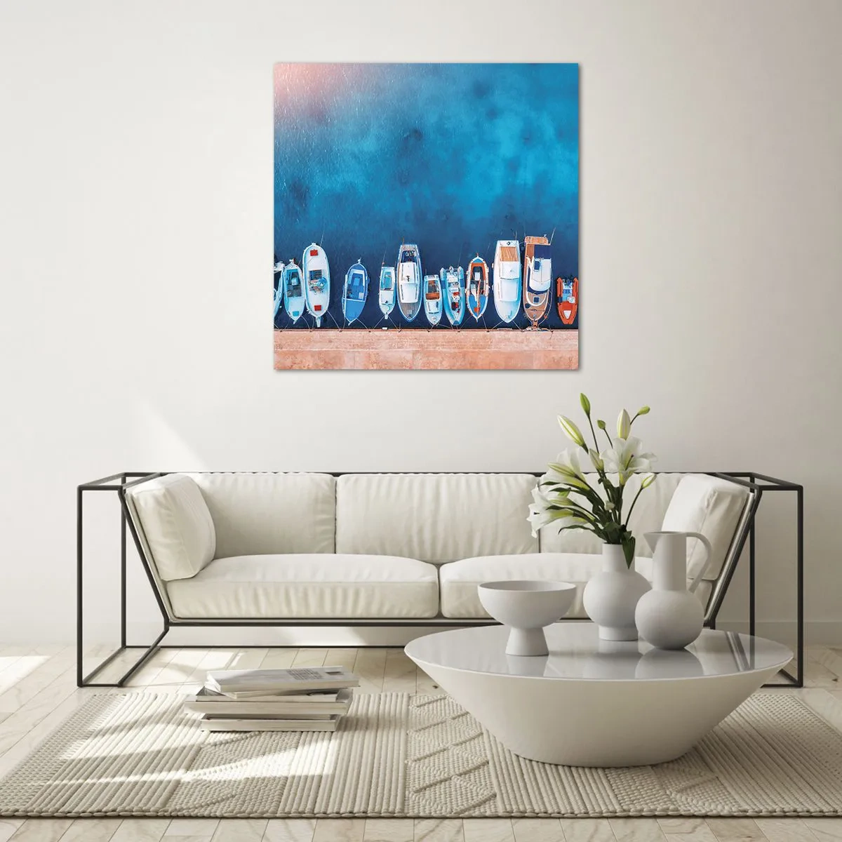 Obraz na skle - V rade za sebou - 70x70 cm