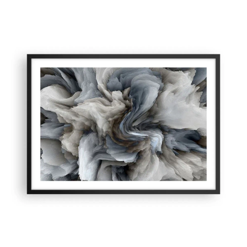 Plagát v čiernom ráme - Kameň a kvet - 70x50 cm