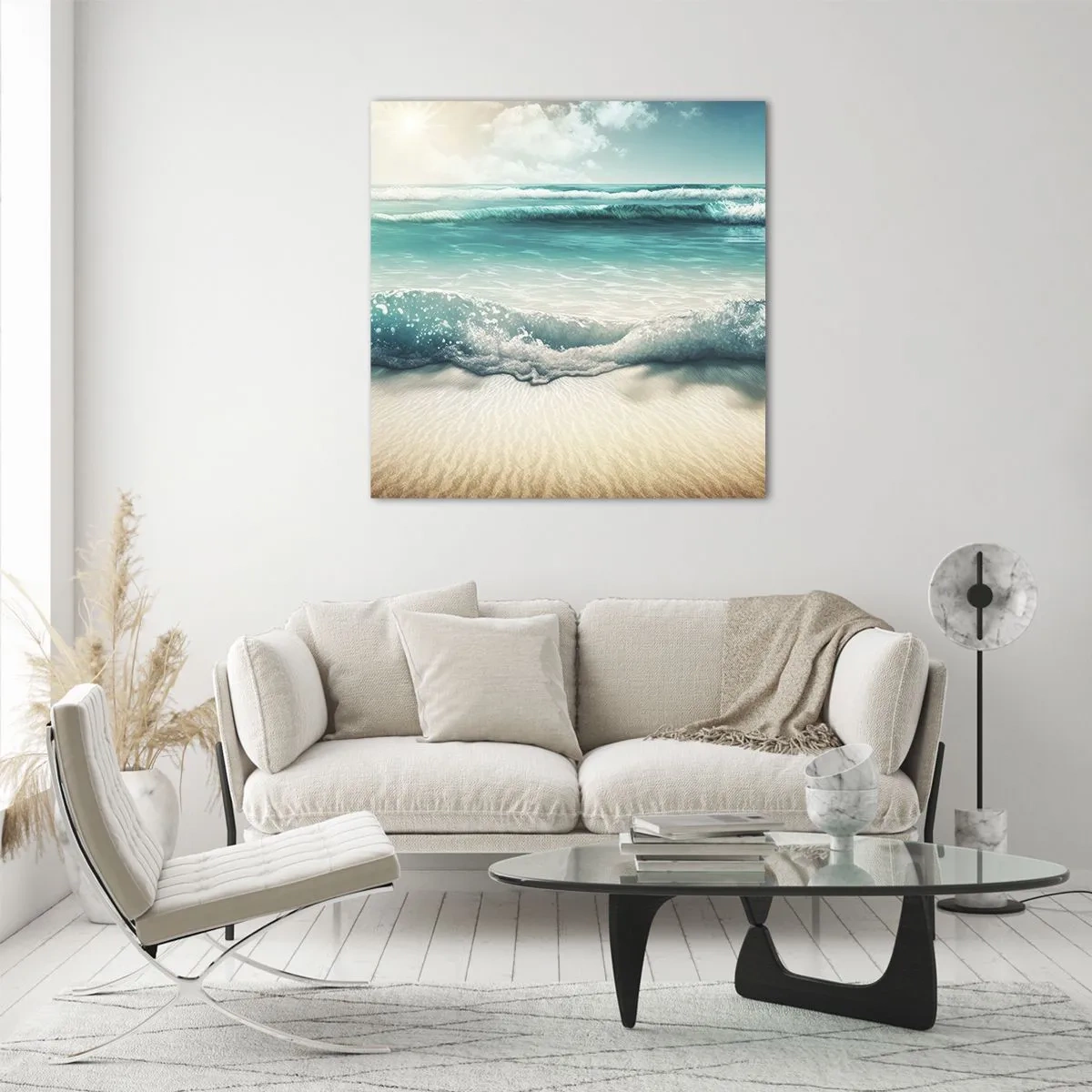 Obraz na skle - Kľud oceánu - 30x30 cm