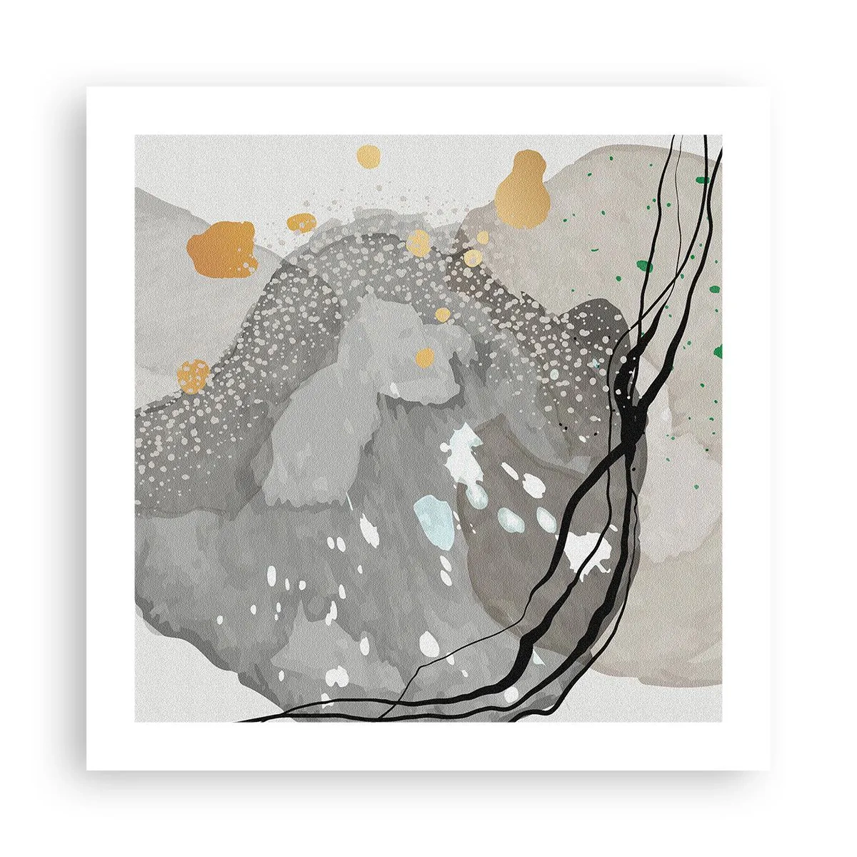 Plagát - Organická kompozícia - 50x50 cm