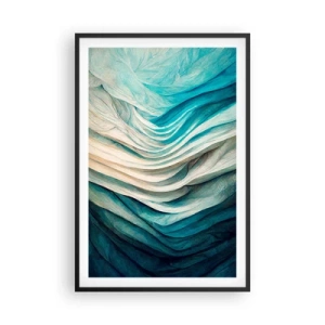 Plagát v čiernom ráme - Modrá neukojiteľnosť - 61x91 cm