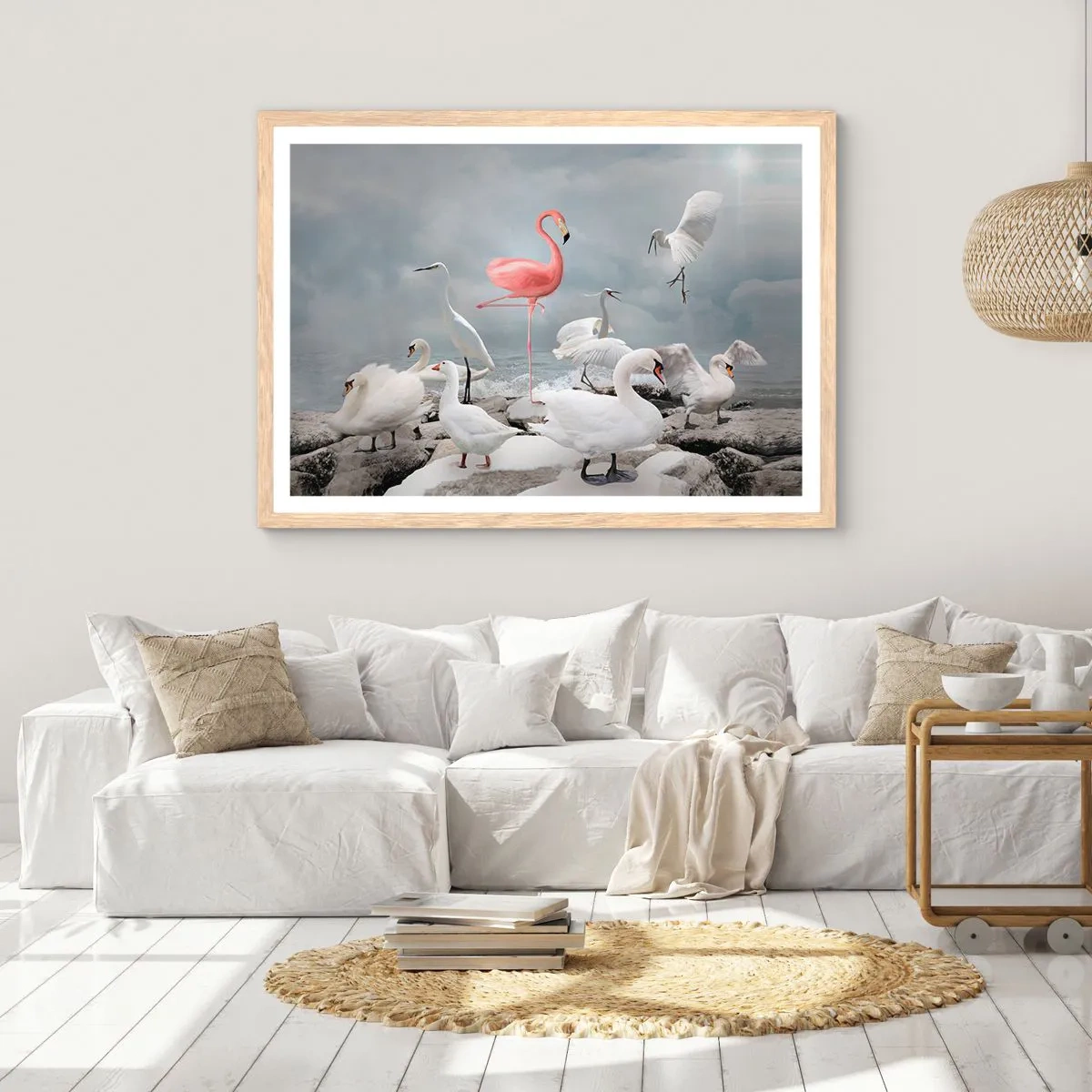 Plagát v ráme zo svetlého duba - Kde som sa tu vzal? - 91x61 cm