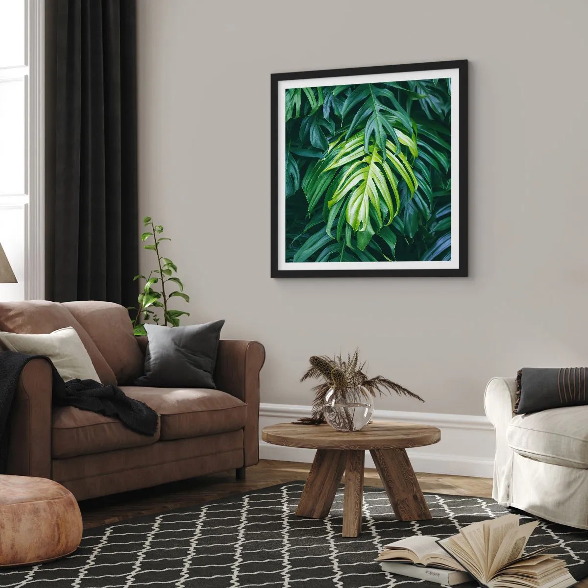 Plagát v čiernom ráme - Ponoriť sa do sviežosti - 60x60 cm