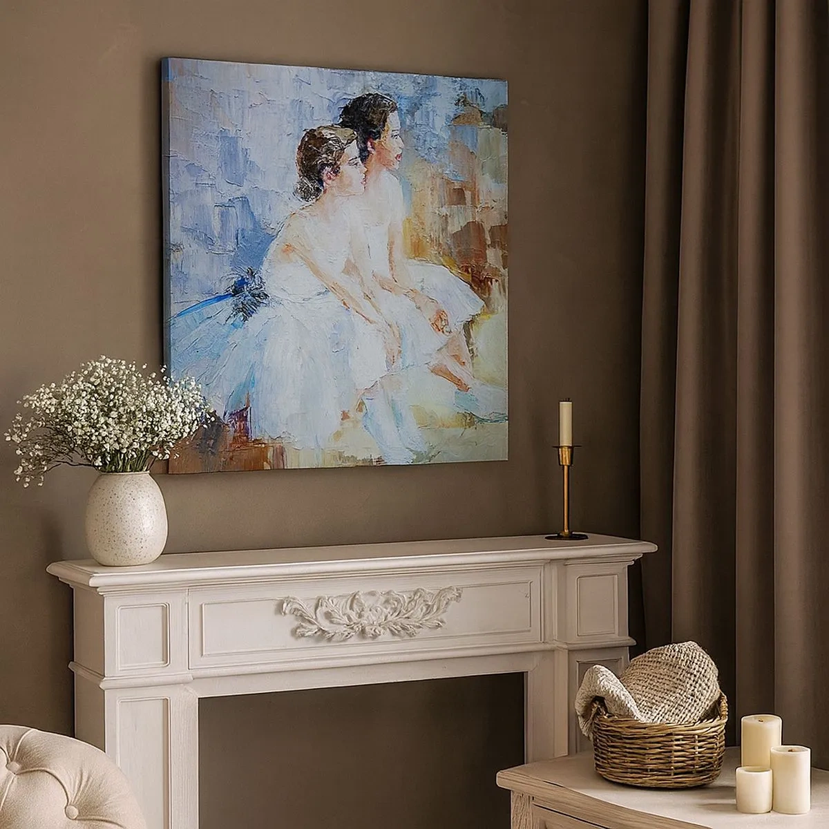 Obraz na plátne - Odpočinok mladých labutí - 30x30 cm