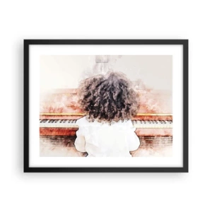 Plagát v čiernom ráme - V novom svete - 50x40 cm