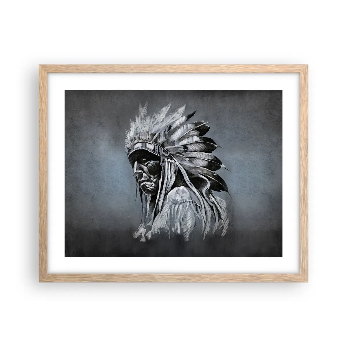 Plagát v ráme zo svetlého duba - Návrat k základom - 50x40 cm