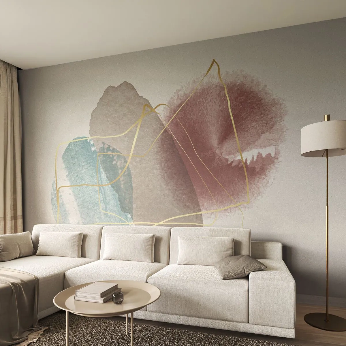 Fototapeta Premium Sand - Korálky priestoru - Abstrakcia, Kus, Moderný vzor - 450x315 cm