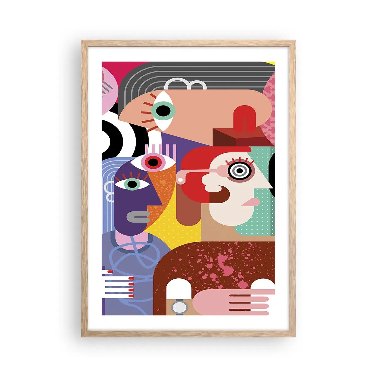 Plagát v ráme zo svetlého duba - My od pána Picassa - 50x70 cm