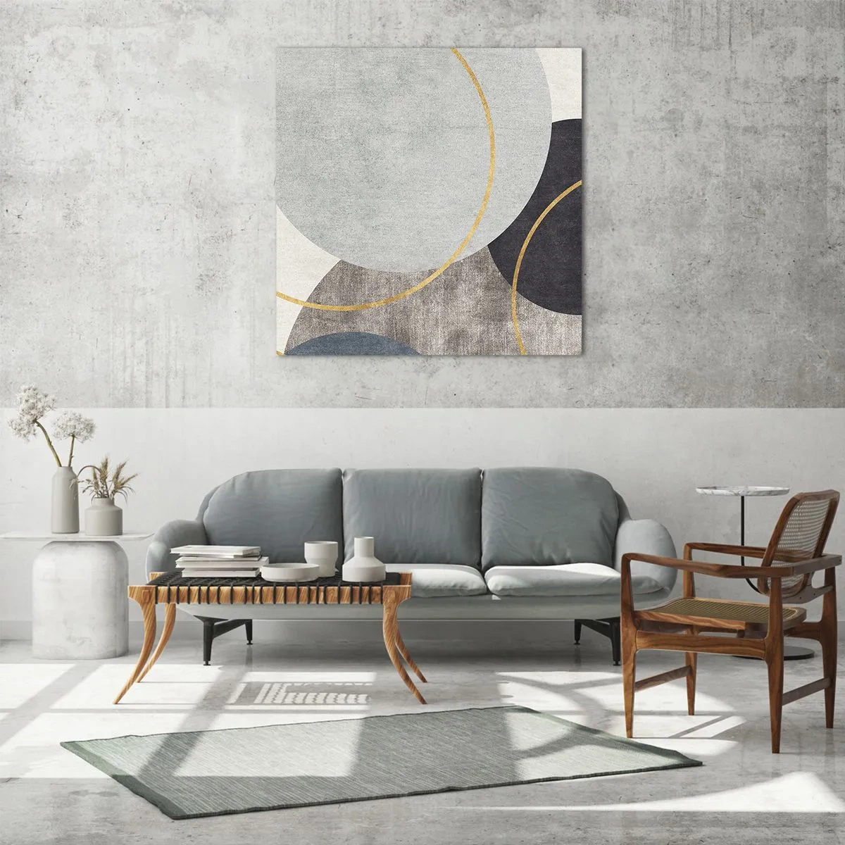 Obraz na skle - Kruh za kruhom - 30x30 cm