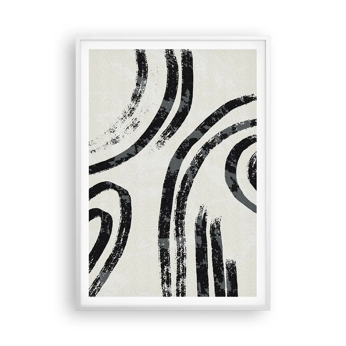 Plagát v bielom ráme - Napoly zastavený - 70x100 cm