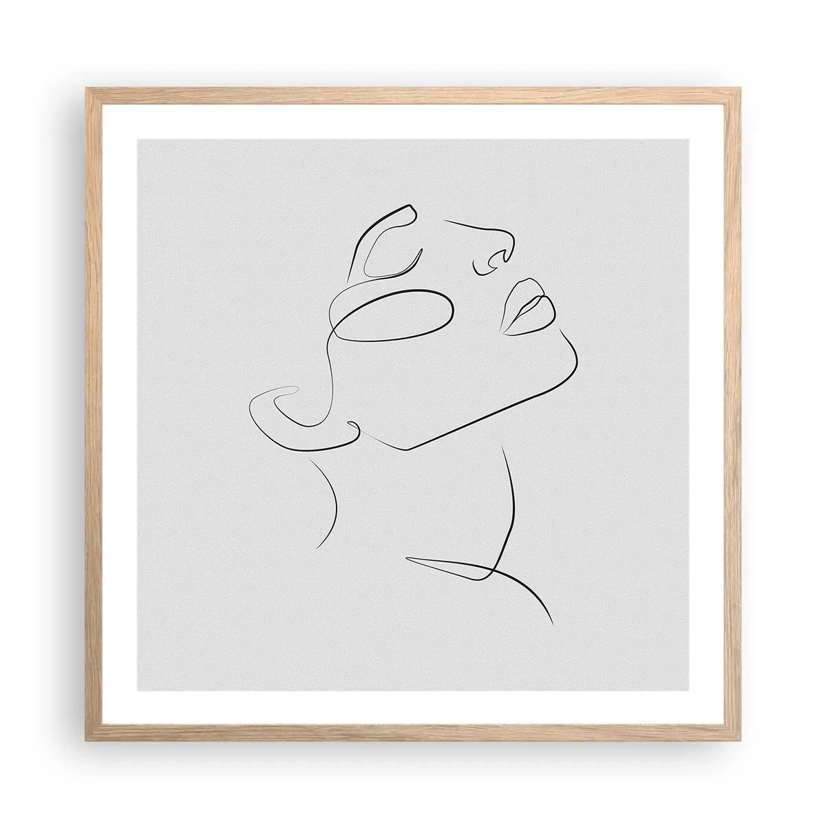 Plagát v ráme zo svetlého duba - Meandre sna - 60x60 cm