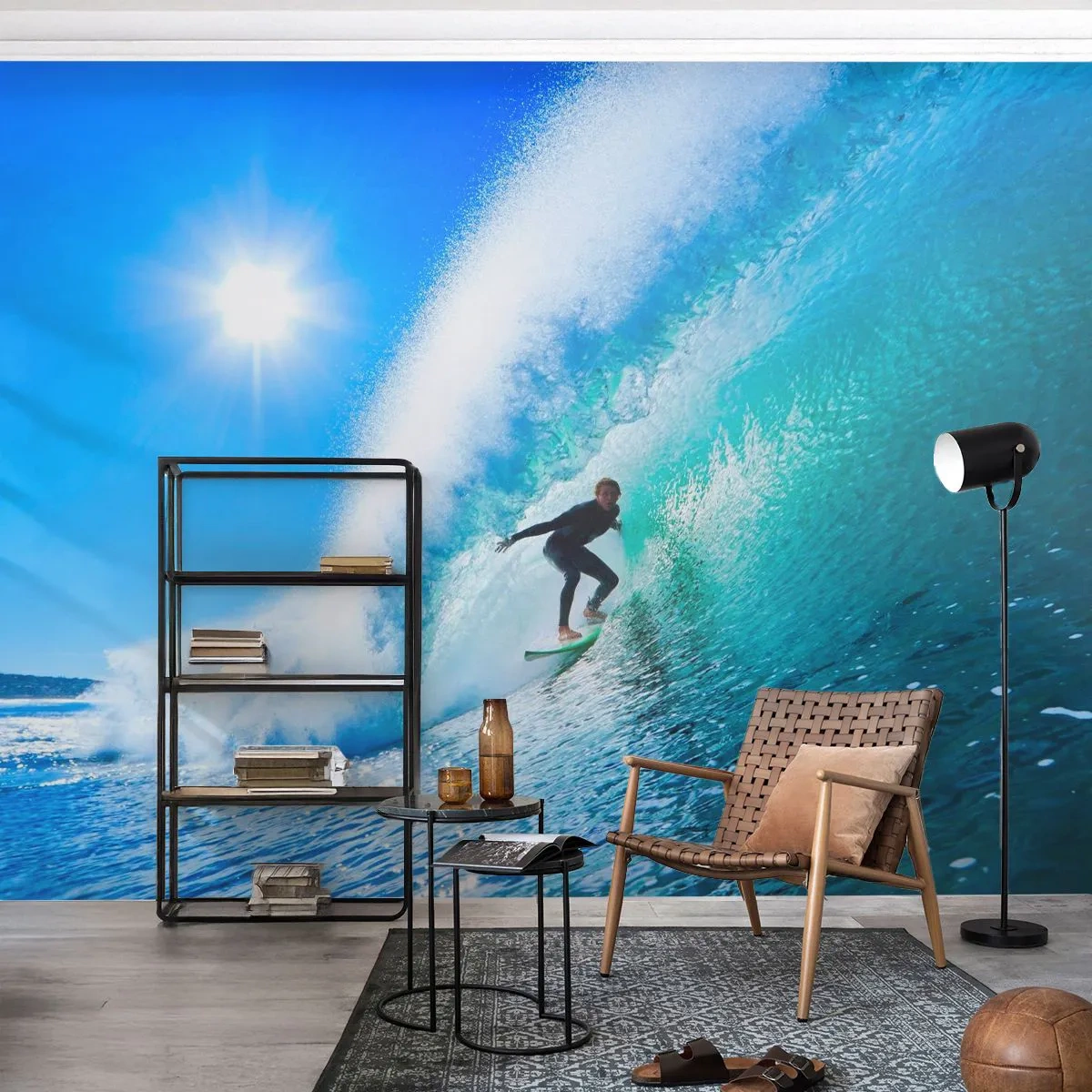 Fototapeta Premium Sand - Cez veľký blankyt - Šport, Surfer, More - 400x280 cm