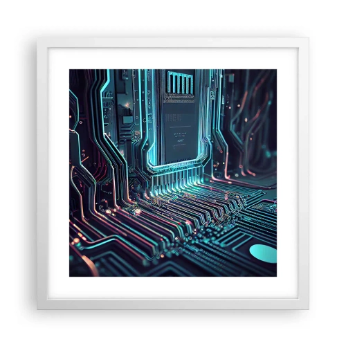Plagát v bielom ráme - Len tak premýšľam… - 40x40 cm