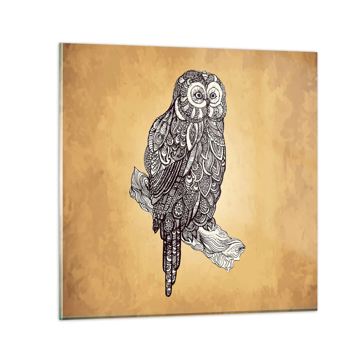 Obraz na skle - Majstrovské ornamenty múdrosti - 30x30 cm
