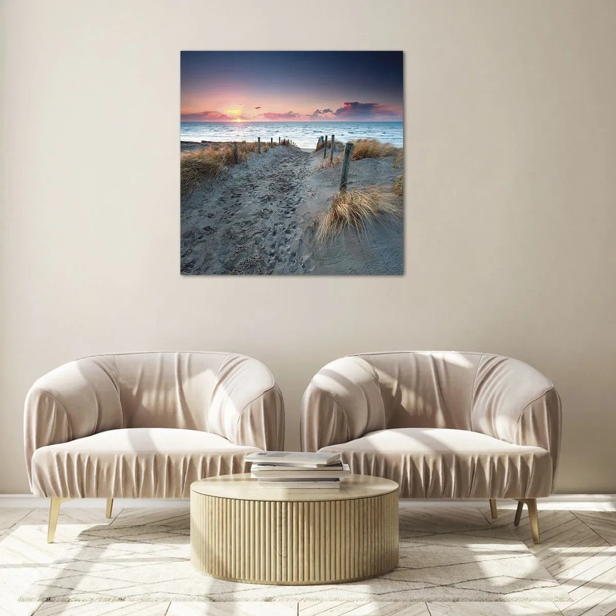 Obraz na skle - Šiel by som s tebou na kraj světa… - 60x60 cm