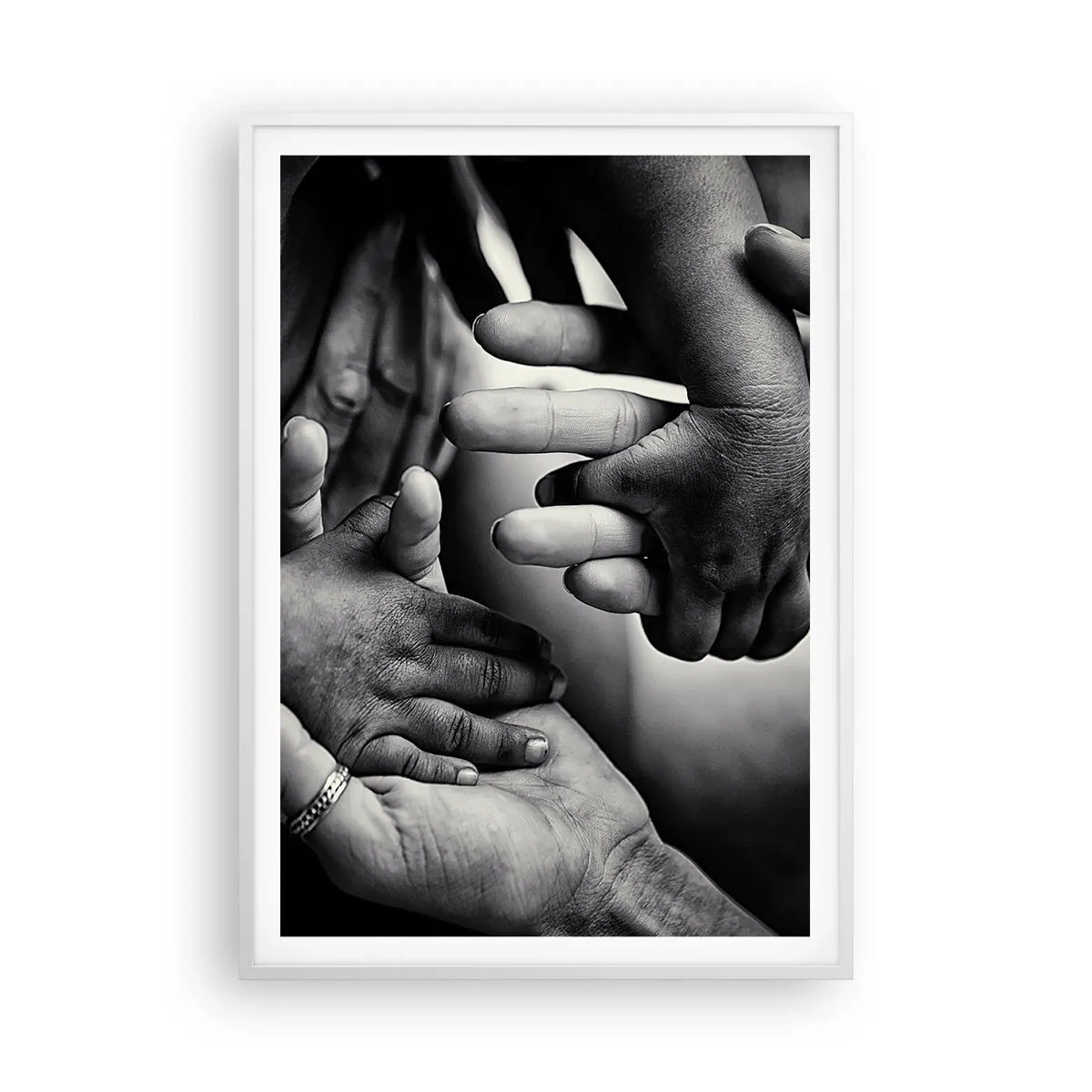 Plagát v bielom ráme - Byť človekom - 70x100 cm