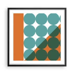 Plagát v čiernom ráme - Hore a šikmo - 50x50 cm