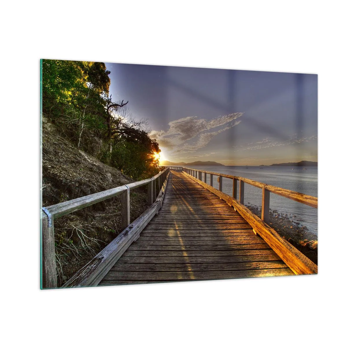 Obraz na skle - Ísť, stále ísť smerom k slnku - 100x70 cm