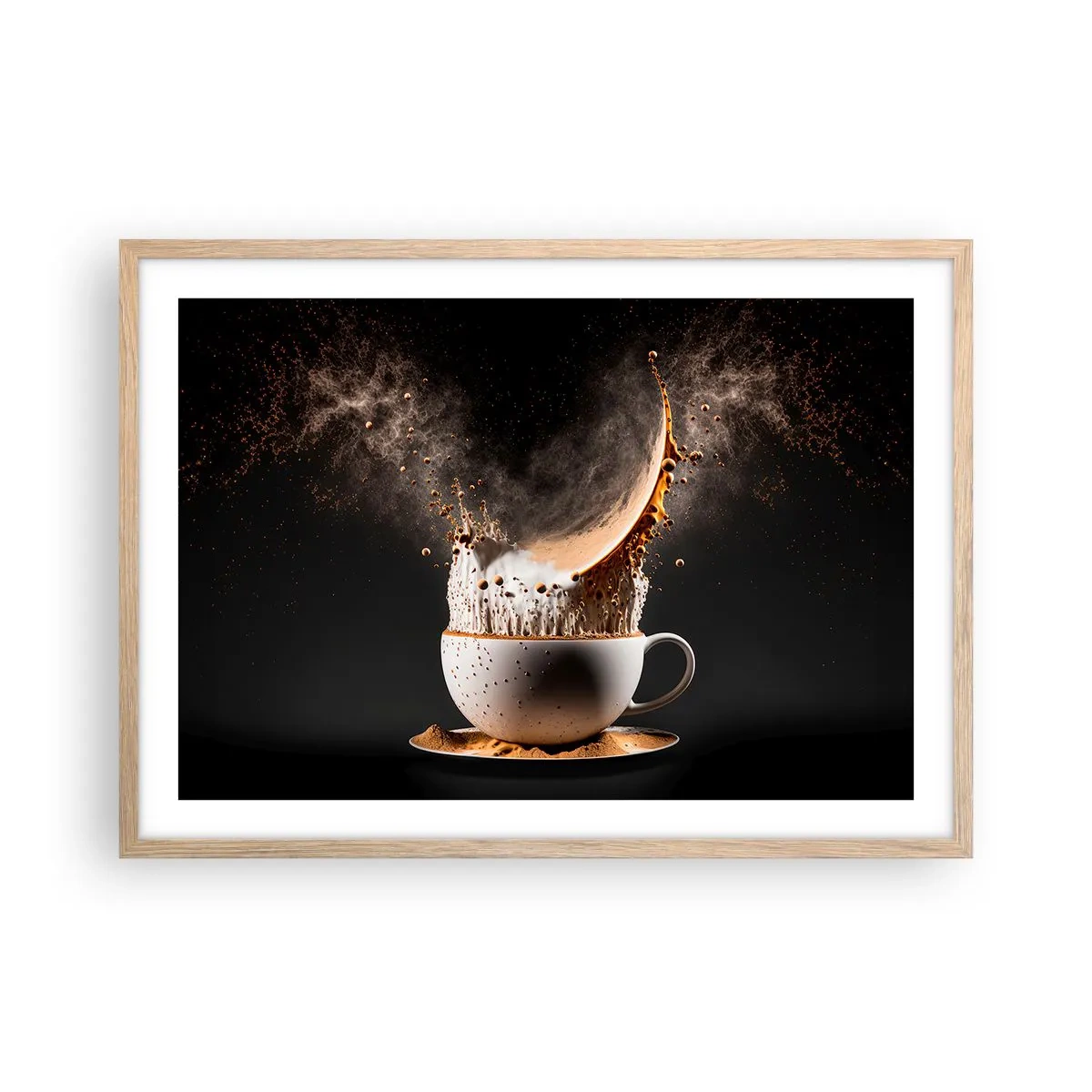 Plagát v ráme zo svetlého duba - Explózia chuti - 70x50 cm